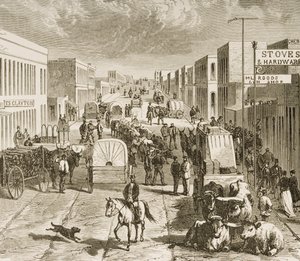 Straat in Denver, Colorado, uit 